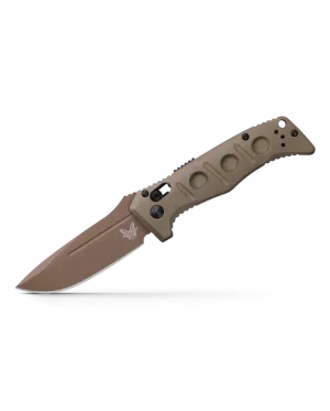 BENCHMADE MINI AUTO ADAMAS 2730FE-2 3.25" FDE CPM-CRUWEAR OD GREEN G-10 HANDLES