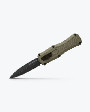 Benchmade Mini Claymore OTF 3.02" CPM-D2 Dagger Ranger Green Grivory Handles 3375GY-1