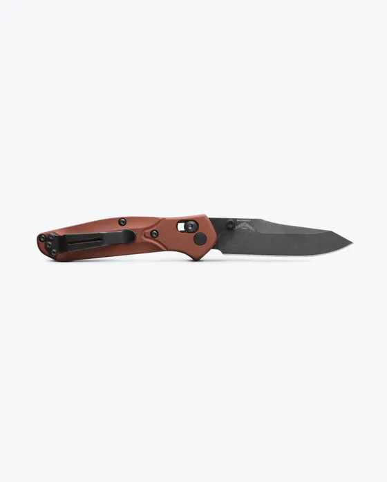 BENCHMADE MINI OSBORNE 945BK-03 2.92" DLC BATTLEWASH CPM-MAGNACUT BURNT COPPER ALUMINUM HANDLES