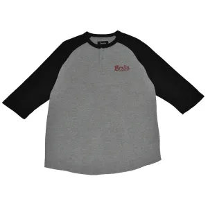 Brixton - Barley Men's 3/4 Sleeve Tee, Heather Grey/Black