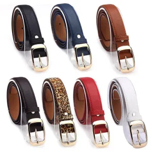 Fashion Women Faux Leather Alloy Pin Buckle Waist Strap Belt Slim Waistband 2019