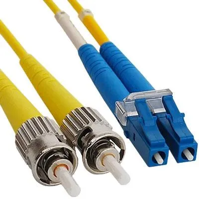 Fiber Optic Patch Cable, LC/ST,  Yellow, 5 Meter