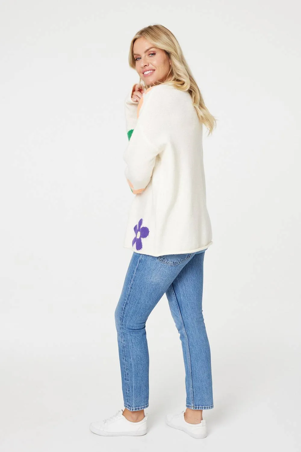 Floral Relaxed Fit Knit Jumper