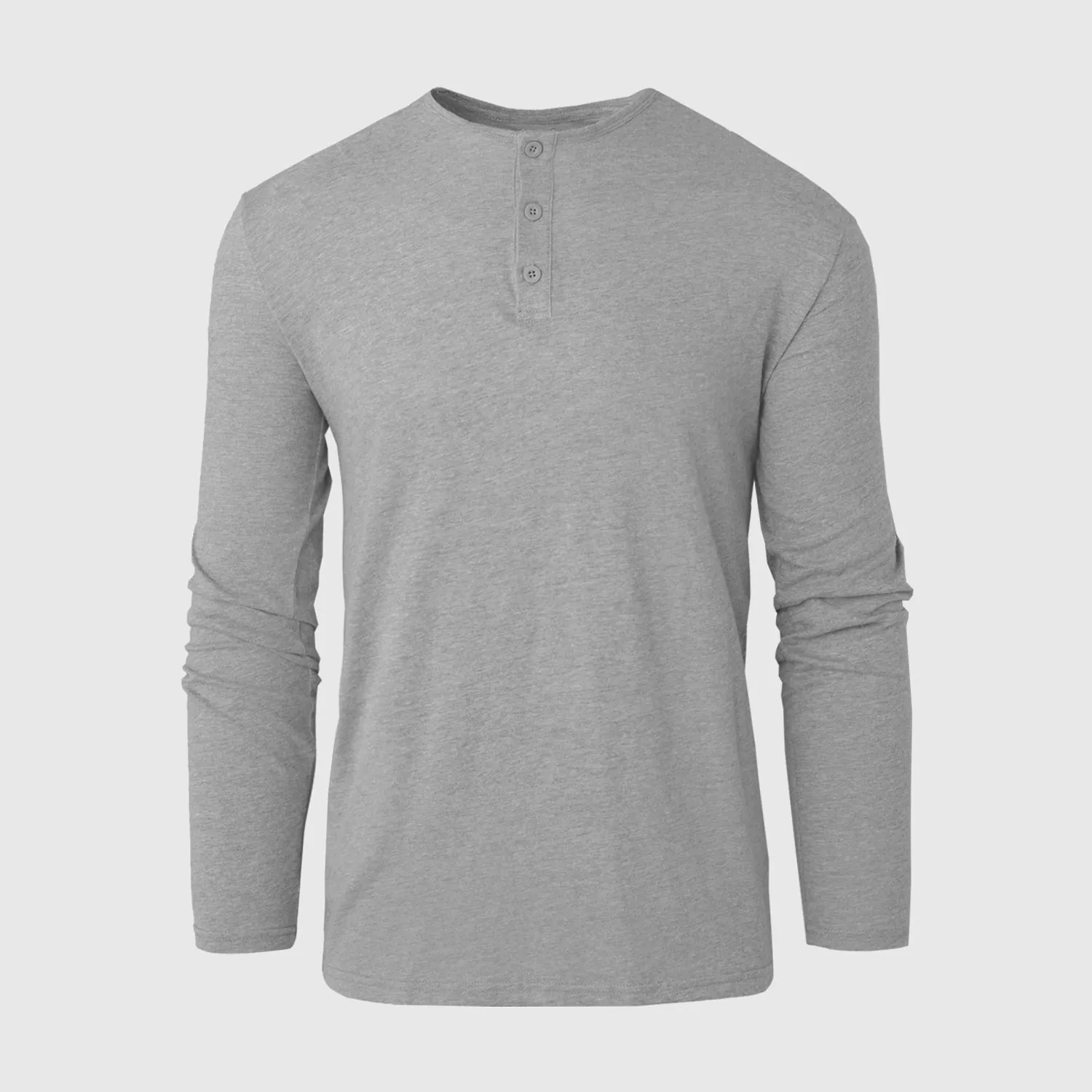 Heather Gray Long Sleeve Henley