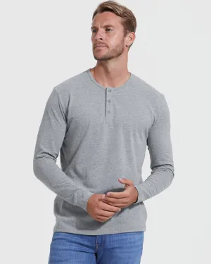 Heather Gray Long Sleeve Henley