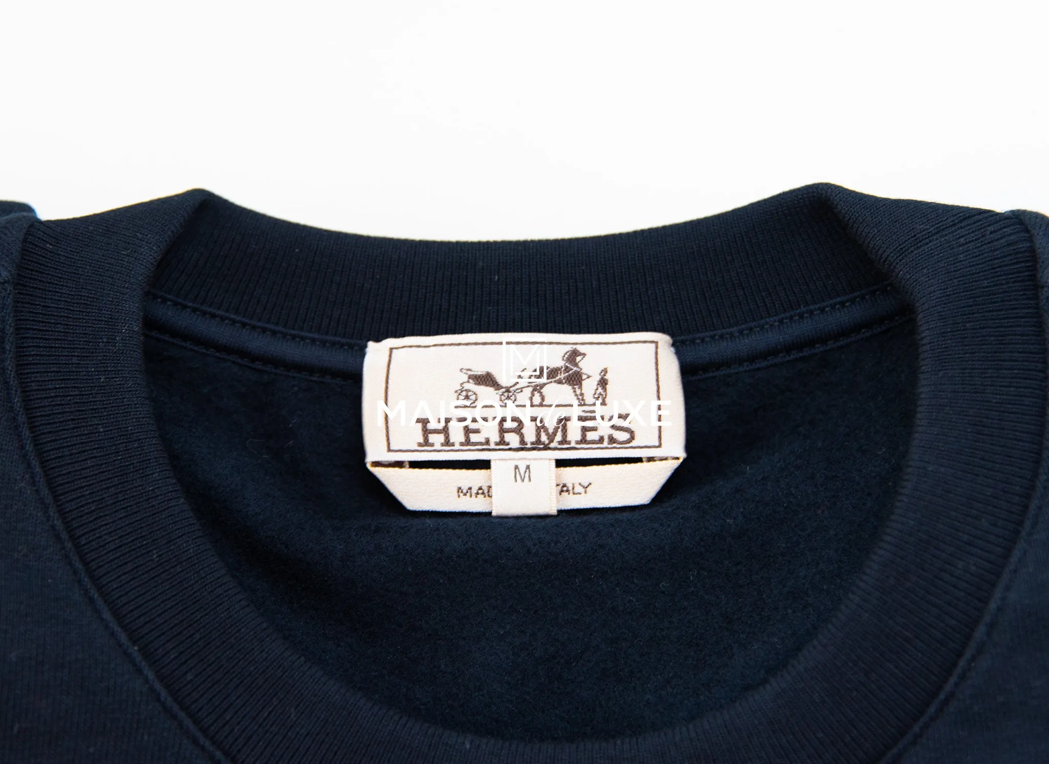 Hermes Blue Marine Super H Crewneck Sweater M