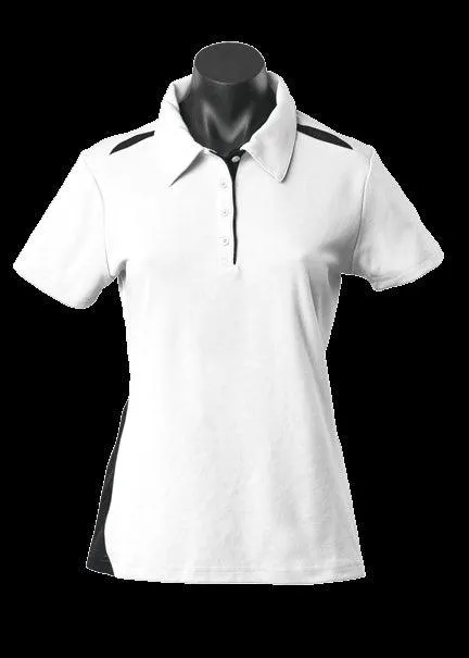 Ladies Paterson Polo White/Black