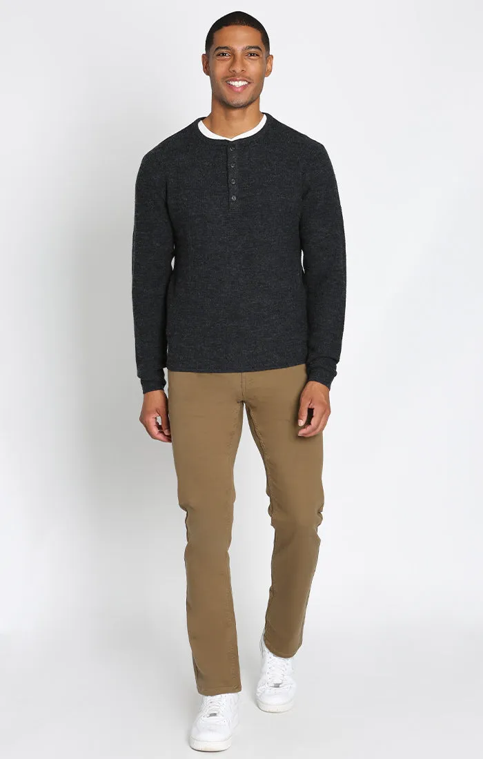 Merino Waffle Sweater Henley