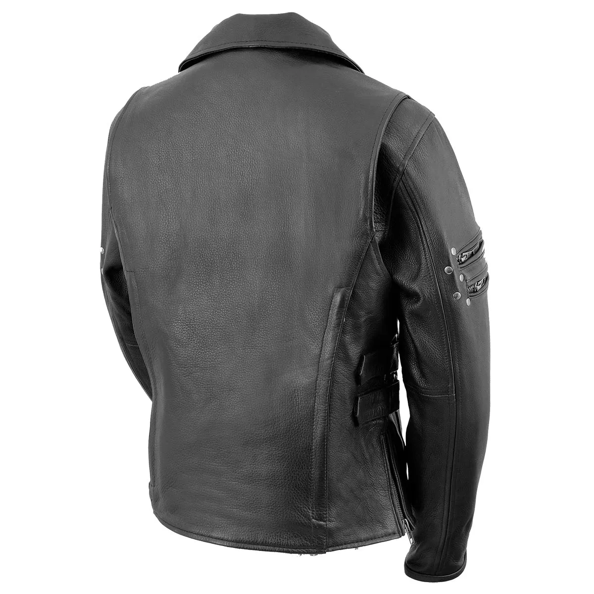 Milwaukee Leather MLL2585 Women's Black Motorcycle Premium Leather Jacket with Rivets