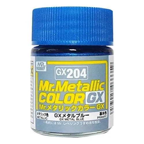 Mr. Hobby GX204 Mr. Metallic Color GX Metal Blue Lacquer Paint 18ml