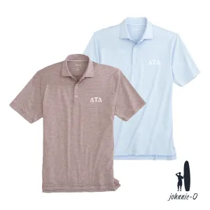 New! Delt Johnnie-O Striped Polo