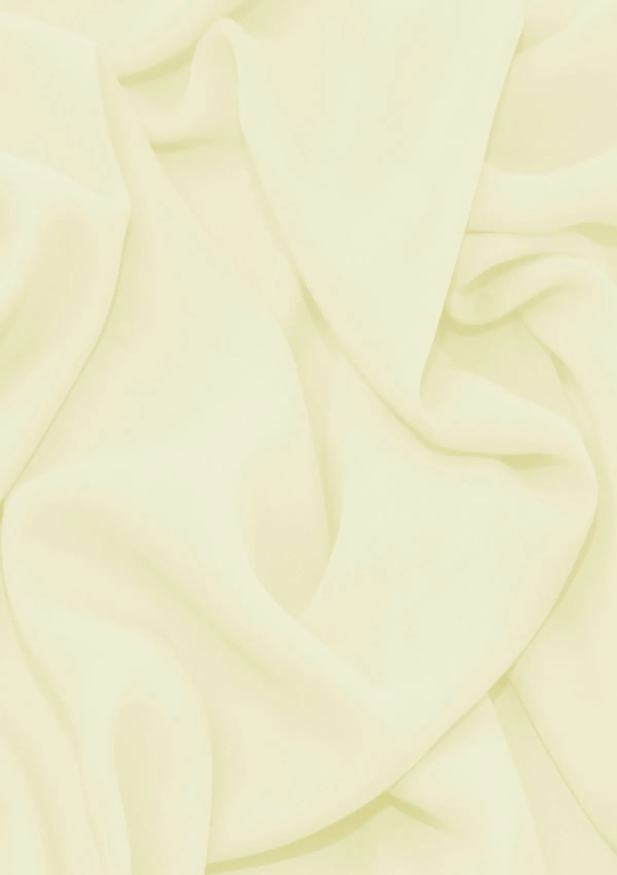 Premium Crepe Chiffon Fabric Light Cream Plain Dyed 44/45" Decoration,Craft & Dress