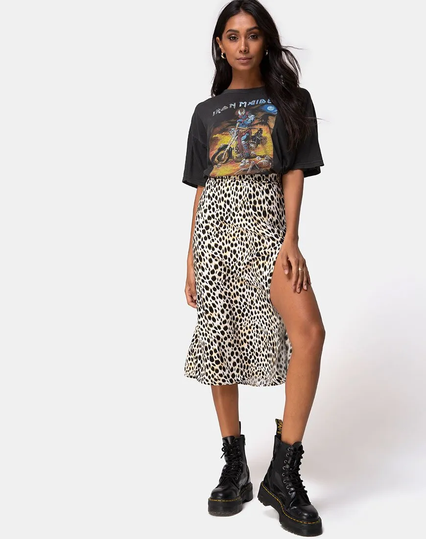 Saika Midi Skirt in Cheetah