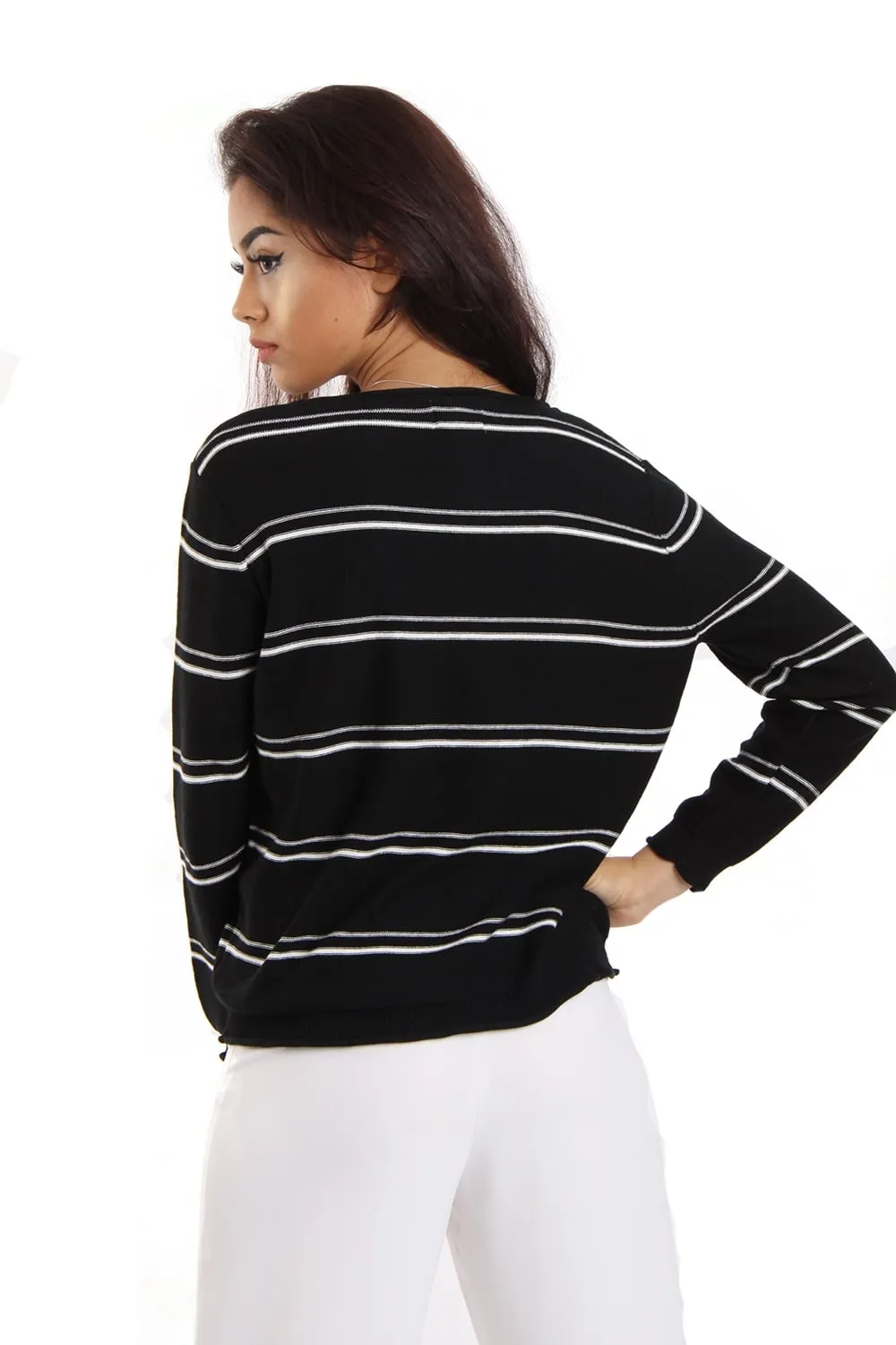 Stripe Knitted Round Neck Jumper